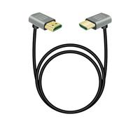 RIIEYOCA 8K 270 Degree HDTV Cable, Up Angle HDTVS Male to Down Angle Male Cable, 48Gbps Supports 8K@60Hz, ARC,3D for DVR,Roku Ultra（1M）