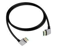 RIIEYOCA 8K 90 Degree HDTV Cable, Left Angle HDTVS Male to Right Angle Male, 48Gbps 2.1 Cable Supports 8K@60Hz, ARC,3D for DVR,Roku Ultra（1M）