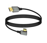 RIIEYOCA 8K Mini HDMI to HDMI Adapter Cable,90 Degree Right Angle Mini HDMI Male to HDMI Male 8K@60Hz 4K@120Hz 48Gbps High Speed HDMI 2.1 Cord,Compatible with Laptop,TV,Camcorder etc.(1M)