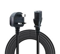 RIIEYOCA 90 Degree C13 Power Cable 13A Fused BS 1363 UK 3 Pin Plug to IEC C13 Mains Power Cable,for PC Computer,TV,Printer,Monitor,Projector(1.5M/4.9FT)