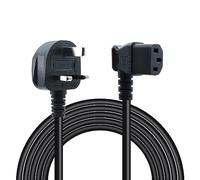 RIIEYOCA 90 Degree C13 Power Cable 13A Fused BS 1363 UK 3 Pin Plug to Right Angle IEC C13 Mains Power Cable,for PC Computer,TV,Printer,Monitor,Projector(1.5M/4.9FT)