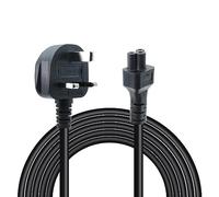 RIIEYOCA 90 Degree C5 Cloverleaf Mickey Mouse Power Supply Adapter Cord BS 1363 UK 3 Pin Plug to IEC C5 Mains Power Cable,for Laptop,TV,Printer,PC,Projector(1.5M/4.9FT)