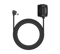 RIIEYOCA Automotive OBD Power Cable for Dash Cam, 90 Degree Right Angle Mini USB to OBD-II Hardwire Adapter with Switch Button Connector Plug and Play 24 Hours Surveillance/Acc Mode (11.5FT/3.5M)