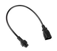 RIIEYOCA C14 to C5 Power Plug Cable, IEC 320 C14 Male to C5 Female Adapter, 1.6FT/0.5M, Black, 10A 250V, Perfect for Laptops, VCRs, Computers, Monitors & More
