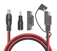 RIIEYOCA DC 8mm Male to SAE Connector Adapter 14AWG Cable,with SAE Polarity Reverse and DC 5.5mm x 2.5mm Adapter for RV & Solar Generator Portable Solar Panel,1.8M/6Ft