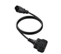 RIIEYOCA IEC C14 to UK 3-Pin Socket Power Cable 0.6M, 10A/250V Kettle Lead | IEC 320 C14 Male to UK 3-Pin Female Heavy Duty Extension Cord.Fused UPS PDU Adapter Lead for PC/Monitor/Printer/NAS/Server