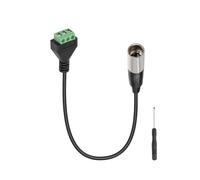 RIIEYOCA Mini XLR to Screw Terminal Block Cable, Mini XLR 3Pin Male to 3 Pole Solderless Terminal Adapter for Microphone, Speakers, Camera ((30cm, Male))