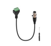 RIIEYOCA Mini XLR to Screw Terminal Block Cable, Mini XLR 3Pin Male to 3 Pole Solderless Terminal Adapter for Microphone, Speakers, Camera ((30cm, Female))