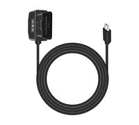 RIIEYOCA OBD Power Cable for Dash Cam, Micro USB to OBD-II Hardwire Adapter with Switch Button Connector Plug and Play 24 Hours Monitoring/ACC Mode (11.5ft/3.5m)