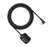 RIIEYOCA OBD to USB DashCam Cable, Right Angle USB C to OBD 2 Hardwire Adapter with Switch Button Connector Compatible with Electric Vehicles 11.5ft/3.5m