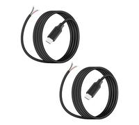 RIIEYOCA USB C to 4 Pin Bare Wire End Power Cable,5A USB Type C Male Plug to 4 Pin Pigtail Cable Support OTG,Data Connector DIY Power Wire, for LED Strips, Arduino, and DIY Projects 2-Pack(1.5m)