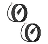 RIIEYOCA USB C to 6 Pin Bare Wire End Power Cable,Type C Male Plug to 6 Cores pigtail cable,CC1/CC2 for DIY Repair Support Data,LED Strips, Arduino, and Electronics Projects 2-Pack(1.5m)