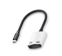 RIIEYOCA USB C to AR Glasses 100W PD Fast Charging Adapter,8K@60Hz Xreal AR Glasses Adapter Hub, for Swi-tch,Steam Deck,ROG Ally,Phone,Viture,Rokid