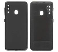 Riihoo Housing Back Cover Battery Cover Replacement Repair Parts compatible with Samsung A202F/DS Galaxy A20e, (black)