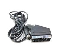 Riiichflowshop 1.8m /RGBS SCART OFC Adapter Cable for Game Console Scart Cable 9pin Pin/C Pin Console Retro Gaming Black Plastic