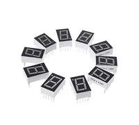 Riiichflowshop 10PCS 0.56 Inch 7 Segment 1 Digital LED Display Common e Digital Tubes Plastic + Metal