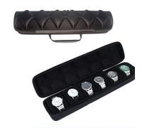Riiichflowshop 6 Slots Watch Travel for Case Hard Watch Roll Organizer Fits Wrist Watches & for t Watches Up to 1.61x0.33x0.35inch Eva