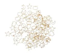 Riiichflowshop 90 Pcs/Set Hollow Open Back Bezel Pendants Geometric Frame for Resin Keychains Jewelry Making