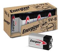 RIIMUHIR Energizer Max 9V Batteries, Premium Alkaline 9 Volt Batteries (8 Battery Count)
