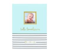 RIIMUHIR Pearhead Hello Handsome, First 5 Years Baby Memory Book with Photo Insert, Blue