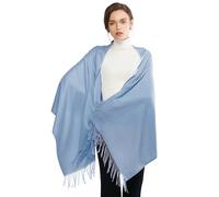 RIIQIICHY Blue Pashmina Shawls and Wraps for Women Wedding Ladies Winter Scarf