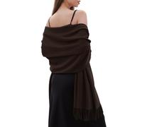 RIIQIICHY Brown Pashmina Shawls and Wraps for Women Wedding Ladies Winter Scarf