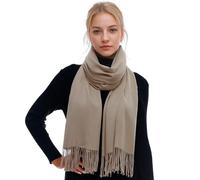 RIIQIICHY Ladies Khaki Scarf for Women Scarves Wraps Winter Cashmere Like Pashmina Shawl Wedding Gifts