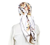 RIIQIICHY Women Silk Scarf Head Hair Satin Scarf 35 Inch Large Square Neck Scarf Night Wraps for Sleeping Bandanas Summer Accessories Ladies Gifts