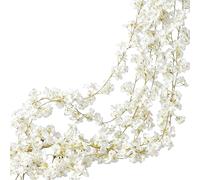RIIRCSGE 2 Pcs 180cm Artificial Silk Cherry Blossom Garland Vines Hanging Vine Artificial Flowers, Fake Floral Garland for Outdoor Indoor Wedding Wall Badroom Ceremony Home Wedding Decoration