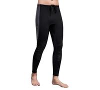 Riismen Adult Men 3mm Neoprene Swimsuits Pants Thermal Wetsuits Leggings Surfing Diving Tights Black Gray 3XL