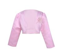 Riismen Baby Flower Girl Cardigan Silky Long Sleeve Bolero Shrug Wedding Birthday Party Princess Shawl Pink 3-4 Years