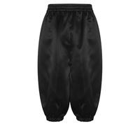 Riismen Unisex Boys Girls Historical Clothes Shorts High Waist Medieval Bloomer Steampunk Outfit Black 15-16 Years