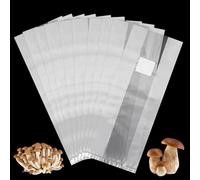 Riisoyu 20 Pack Mushroom Grow Bags, 32 x 50cm Mushroom Spawn Bag with Vents Autoclavable Mushroom Growing Bag with Filter Plant Grow Bags for Mushrooms Mushrooms Grains
