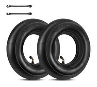Riisoyu 4.10/3.50-4 Inner Tube, 2 pack Inner Tube for Wheelbarrow with Valve Stem TR-87 Heavy Duty Replacement Tire Spare Wheel with Tyre Lever for Hand Truck and Lawn Mower