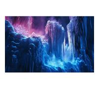 Riivvdise Cave Aquarium Background Stalactites and Stalagmites Ice Cave Terrarium Background Spectacular Ice Cave World Fish Tank Background Ice Cave Aquarium Backdrop Wallpaper Poster Vinyl 36x18in