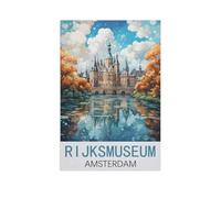 Rijksmuseum Amsterdam,Jigsaw Puzzles for Adults 1000 Piece, Classic Puzzle Teens Boys Girls Puzzles Sturdy Tight Fitting Pieces,Letters On Back for Ideal Challenging And Gift(50x70cm)-AM15