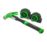RIKÄ 16oz Maxigrip Hammer 5m/8m Tape Measure 3pc Set