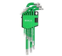 Rikä 9Pc Crv Metric Long Ball-End Hex Key Set - Long Arm Ballpoint Hex Keys For Trade And Diy