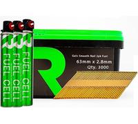 Rikä FFNR003 1st Fix Collated Nails Galv Ring 63 x 2.8mm 3000pk (3pk Fuel Cells)
