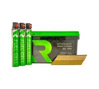 Rikä Rika 63 X 3.1mm Collated Nails Galvanised Ring 34 Degree 3000Pk (3Pk Fuel Cells)