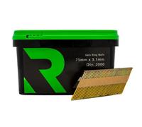 Rikä Rika 75 X 3.1mm Collated Nails Galvanised Ring 34 Deg. 2000Pk (No Fuel) 1St Fix