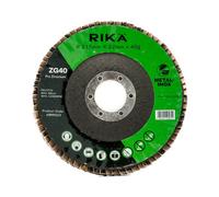 Rikä Rika Flap Disc 115mm X 22mm X 40G Pro Zirconium For Trade & Diy Metal Finishing