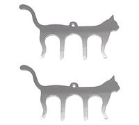 Rikavim Music Booak Clip Metal Page Holder,Galvanized Iron Cat Shaped Metal Sheet Music Holder,for Sheet Music Stands,Pianos,Book,Musicians and Cookbook Keyboard Reading (Silver)