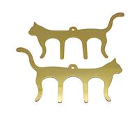 Rikavim Music Booak Clip Metal Page Holder,Galvanized Iron Cat Shaped Metal Sheet Music Holder,for Sheet Music Stands,Pianos,Book,Musicians and Cookbook Keyboard Reading (Gold)