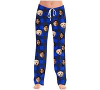 RIKAY Custom Pajama Pants, Personalised Pyjama Pants, Bottoms Pyjama for Men Women, PJ Long Pants UK Size, Elastic Waist Loung Trousers with Drawstring As a Birthday