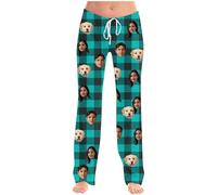 RIKAY Custom Pajama Pants, Personalised Pyjama Pants, Bottoms Pyjama for Men Women, PJ Long Pants UK Size, Elastic Waist Loung Trousers with Drawstring As a Birthday