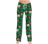 RIKAY Custom Pajama Pants, Personalised Pyjama Pants, Bottoms Pyjama for Men Women, PJ Long Pants UK Size, Elastic Waist Loung Trousers with Drawstring As a Birthday