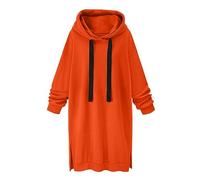 Rikay Fleece Hoodies for Women UK Casual Sherpa Fuzzy Longline Hooded Sweatshirts Jumpers Fleece Hoodie Drawstring Sweatshirts Dresses Pullover Sexy Warm Autumn Jumper Plus Size