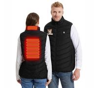 RIKAY Heated Gilet for Men UK, Body Warmer Heated Vest Women's Heating Jacket Electric USB Quilted Gilet Heated Coat Rechargeable USB Waistcoat Lightweight Heat Vest for Home Outdoors Hiking Hunting