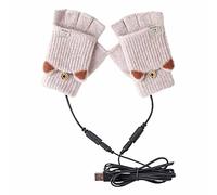 Rikay USB Heated Gloves for Women Men Winter Hands Warm USB Rechargeable Mitten Full & Half Finger Laptop Gloves Touch Screen Gloves Washable Fingerless Gloves Christmas Winter Gift